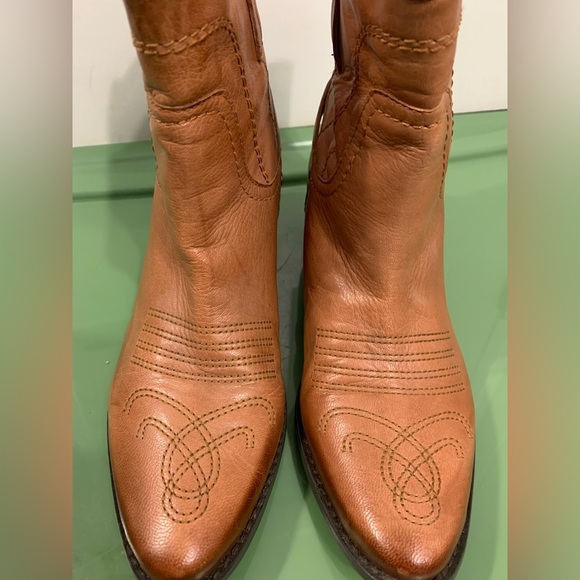 Franco Sarto Waco Camel Brown Leather Western Cowboy Boot Women’s Size 8 - Picture 4 of 8